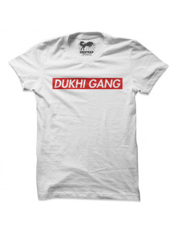 Dukhi Gang - White T-shirt [Pre-order - Ships on 6th January 2020]